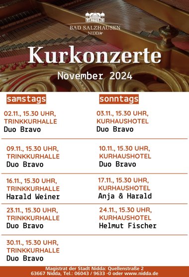 Kurkonzerte 2024 - Kurkonzerte - November 2024