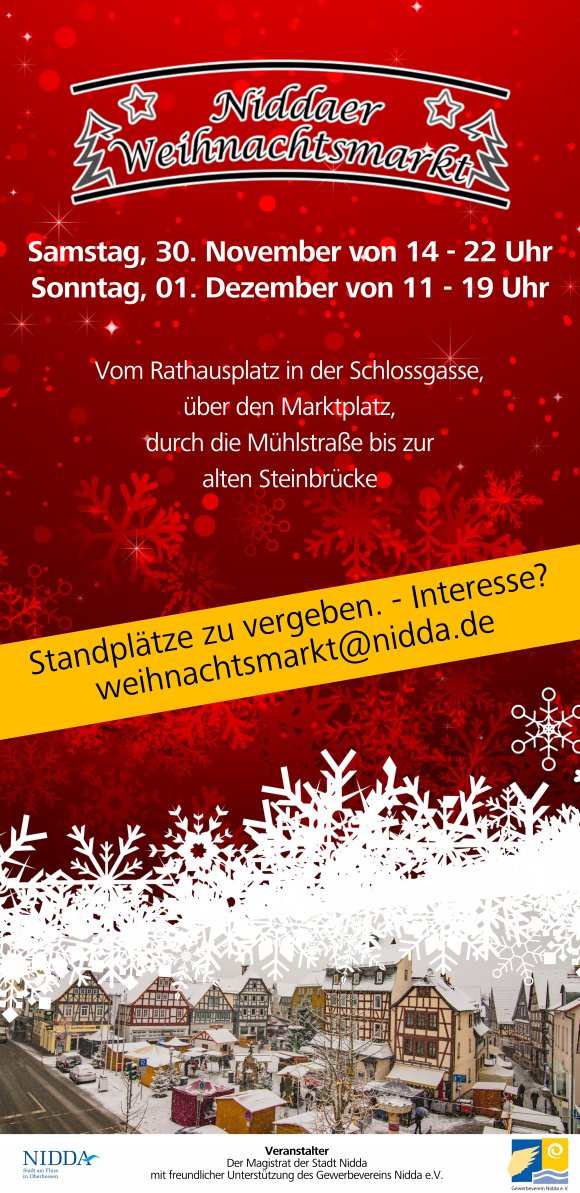 Niddaer Weihnachtsmarkt - Einleger DIN lang Broschüre - 1