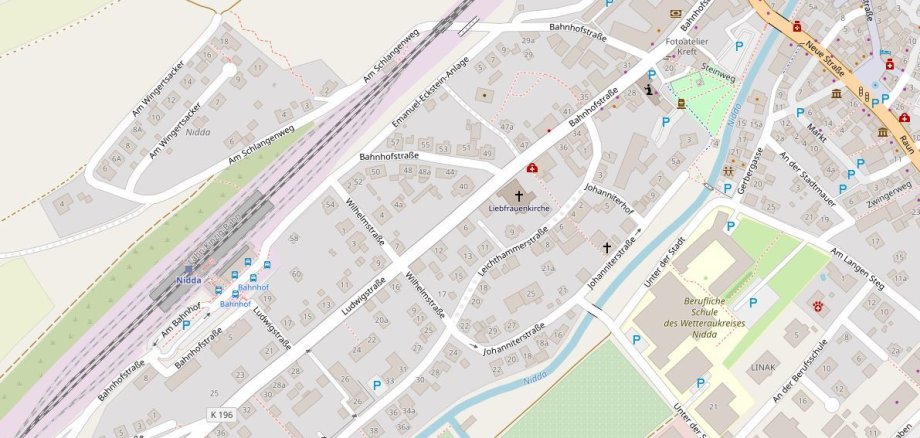 Plan OpenStreetMap der Bahnhofstrasse