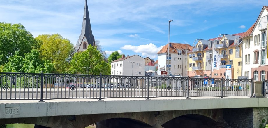 Foto Brücke über die Nidda in der Innenstadt