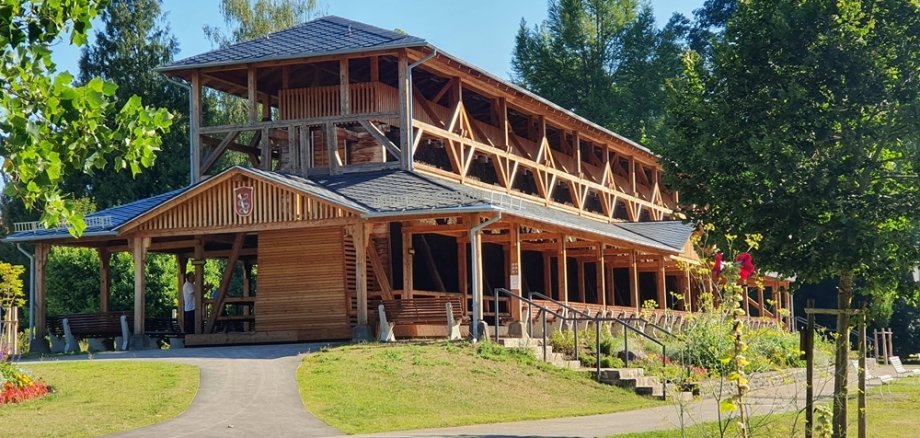 Ansicht Gradierwerk in Bad Salzhausen