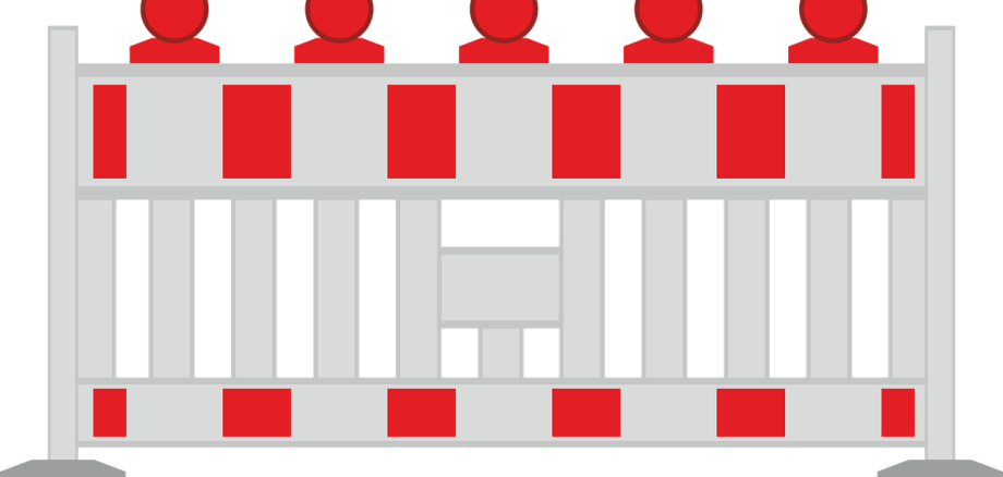 Grafik einer Straßensperrung