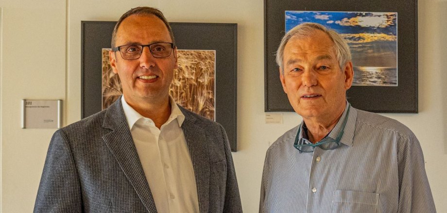 Foto von A. Fleck mit Bürgermeister T. Eberhard